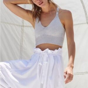 FP Movement by Free People Light Gray Ribbed Cropped Tank